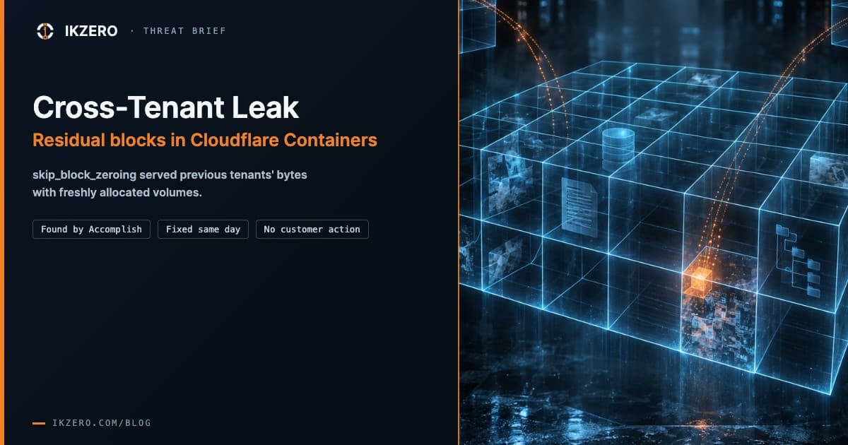 Cloudflare Containers Cross-Tenant Data Exposure, Explained