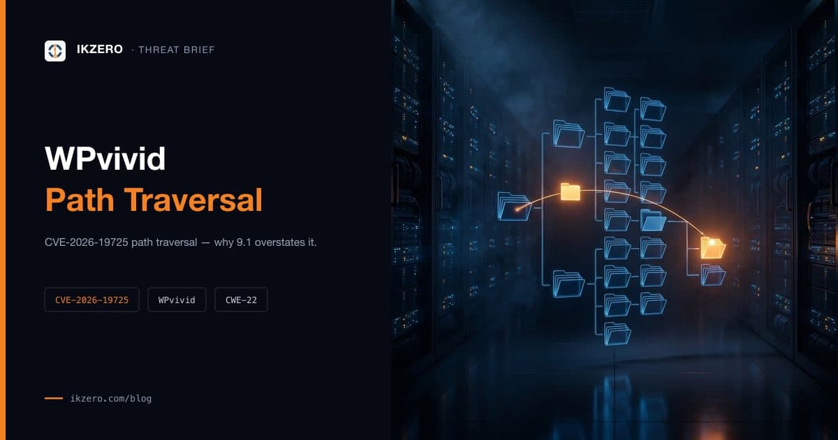 CVE-2026-19725: WPvivid Path Traversal — Why 9.1 Overstates It