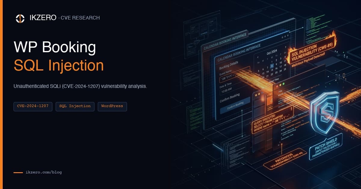 WP Booking Calendar SQL Injection: CVE Breakdown