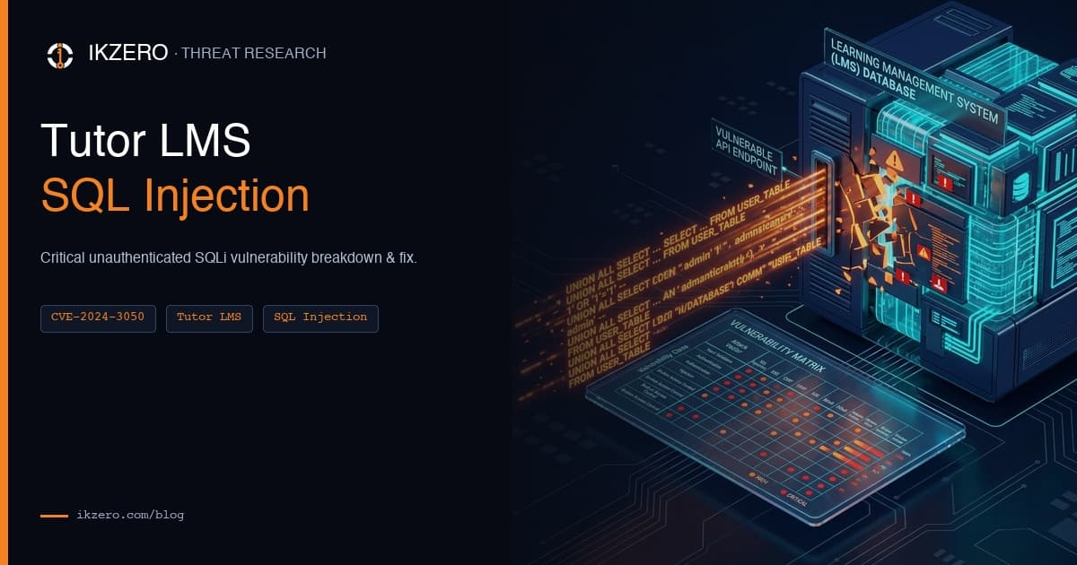 Tutor LMS SQL Injection (CVE-2024-1751): Breakdown & Fix