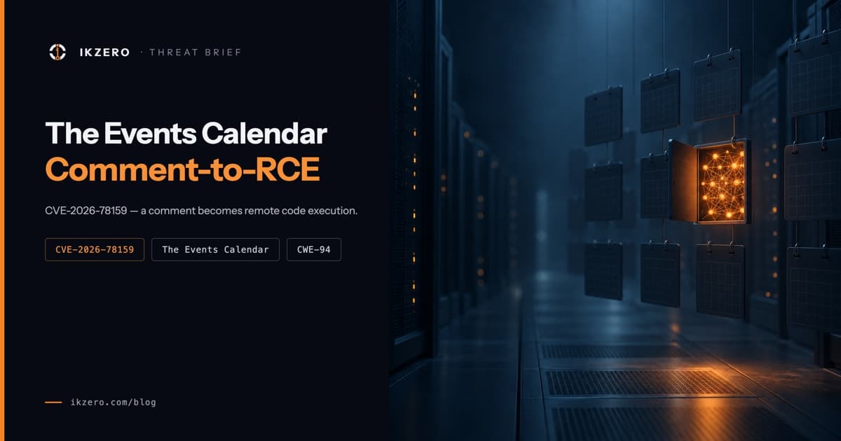 CVE-2026-78159: Comment-to-RCE in The Events Calendar