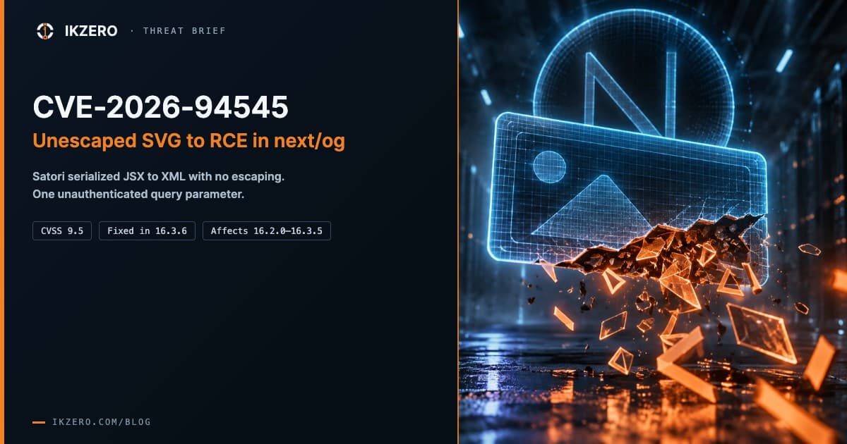 Inside CVE-2026-94545: SVG Injection to RCE in Next.js OG Images