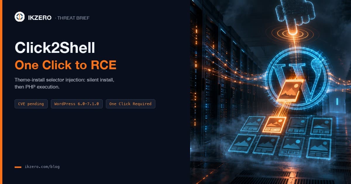 Click2Shell: WordPress Core Flaw Turns One Click Into RCE